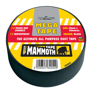 50mmx50m Silver Mega Tape All Purpose Duct Tape - Mammoth